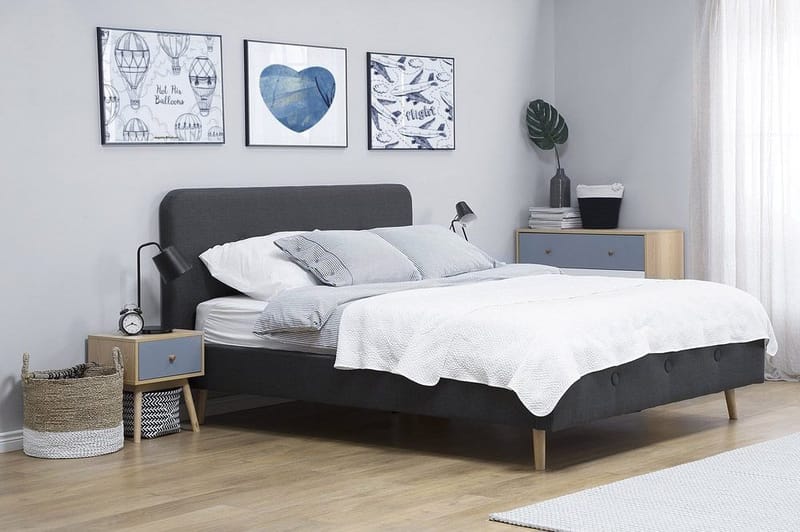 Rennes Sängram 140x200 cm - Grå - Möbler - Säng - Ramsäng