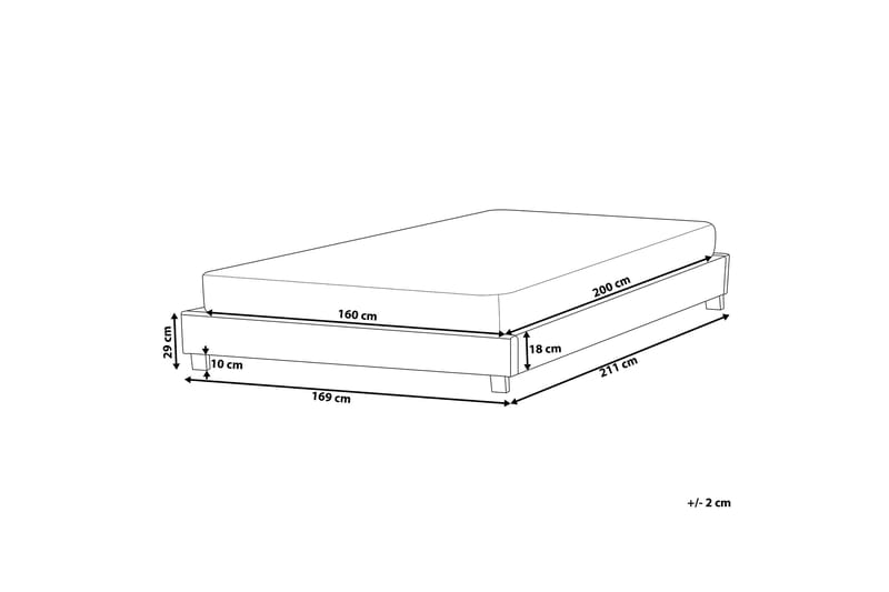 Roanne Dubbelsäng 160|200 cm - Beige - Ramsäng