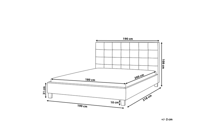 Rochelle Dubbelsäng 180|200 cm - Grå - Möbler - Säng - Ramsäng