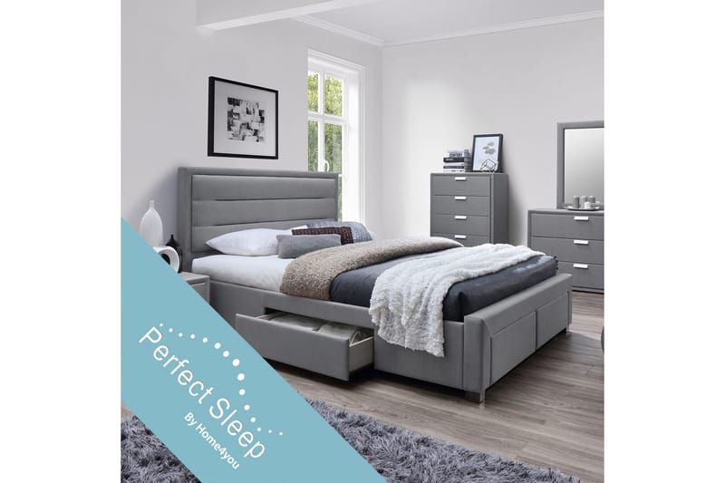 Säng Caren Med 4 Lådor Med Madrass Harmony Delux, undefined