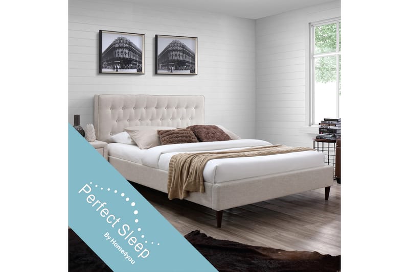 Säng Emilia Med Madrass Harmony Delux 160x200 cm - Möbler - Säng - Ramsäng