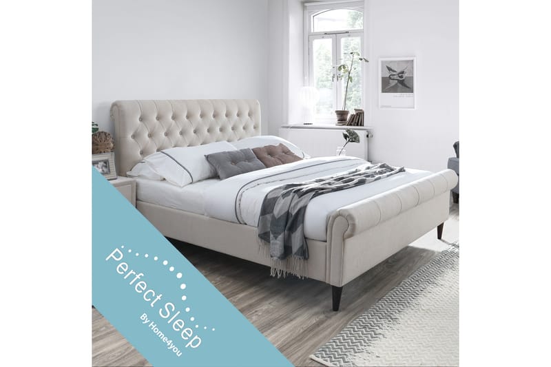 Säng LUCIA med madrass HARMONY DELUX 160x200cm - Komplett sängpaket - Dubbelsäng - Ramsäng