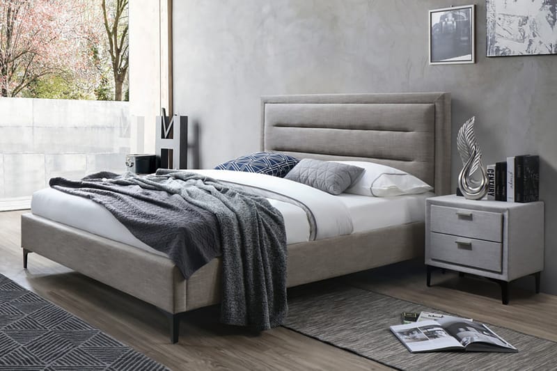 Säng SELENE med madrass HARMONY DUO 160x200cm - Dubbelsäng - Ramsäng - Komplett sängpaket