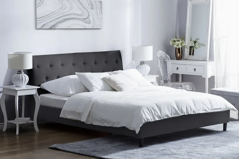 Saverne Dubbelsäng 180 200 cm - Grå - Möbler - Säng - Ramsäng