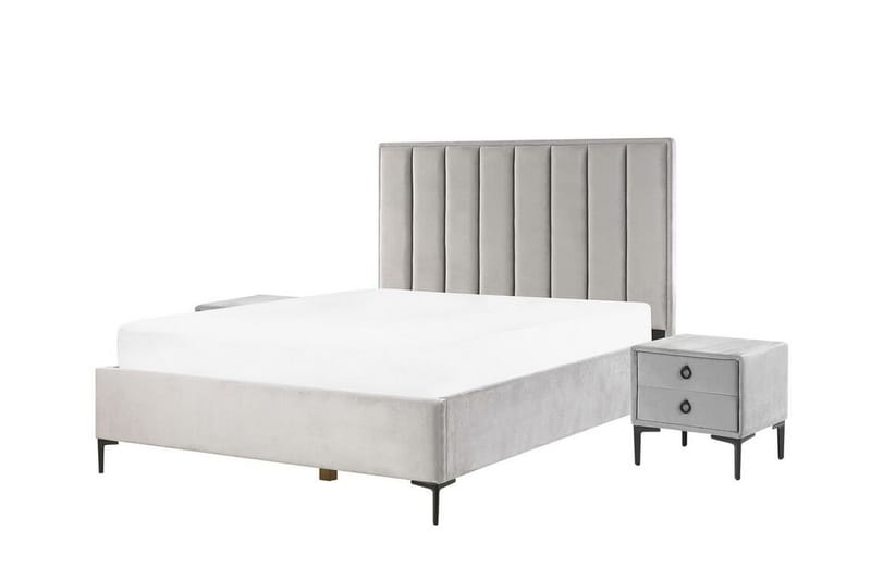 Sezanne Ramsäng 160x200 cm - Sammet/Grå - Möbler - Säng - Sängram & sängstomme