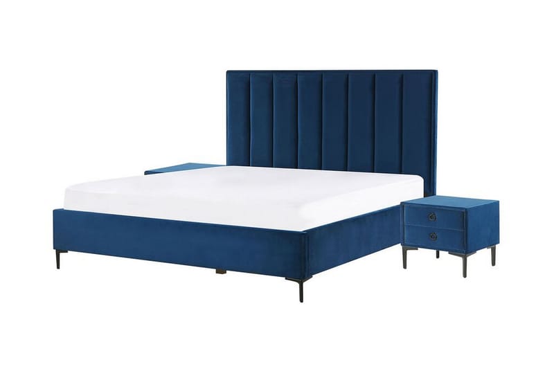 Sovrumsset dubbelsäng 160x200 cm - Blå - Möbler - Säng - Ramsäng