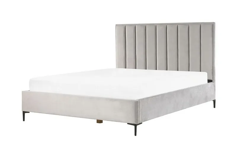 Sovrumsset dubbelsäng 180x200 cm grå SEZANNE - Grå - Möbler - Säng - Ramsäng