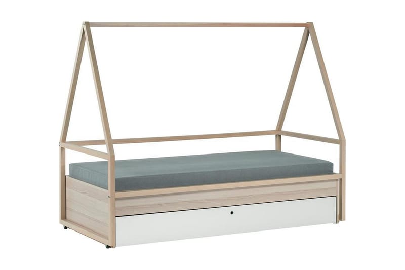 Spot Säng 90x200 cm Trä/Natur/Vit - VOX - Möbler - Säng - Ramsäng