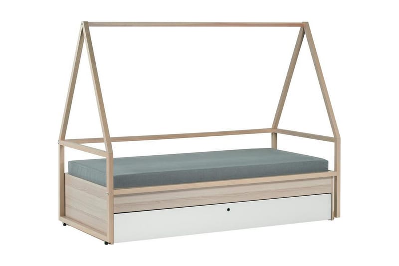 Spot Säng 90x200 cm Trä/Natur/Vit - VOX - Möbler - Säng - Ramsäng