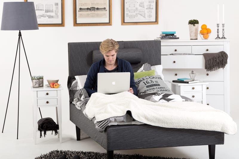 Viken Bas Ramsäng 120x200 - Ancona Grå - Möbler - Säng - Enkelsäng