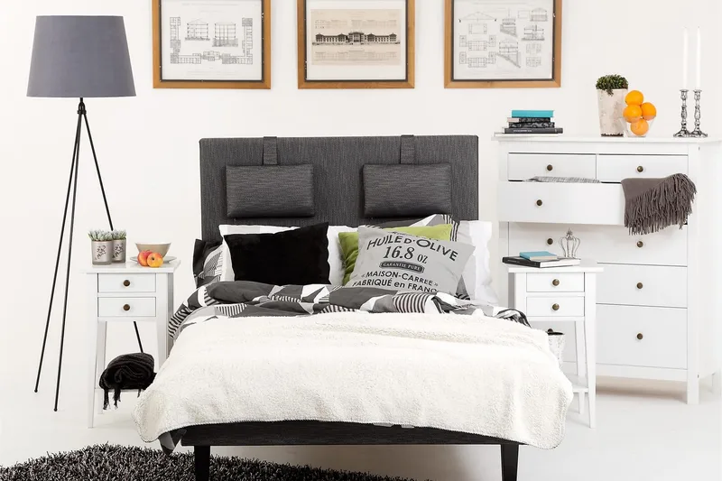 Viken Bas Ramsäng 120x200 cm - Grå/Valnöt - Möbler - Säng - Enkelsäng