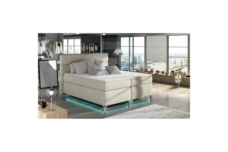 Resårbotten Eltap Amadeo med LED, Dora 21, Beige, 160x200 cm