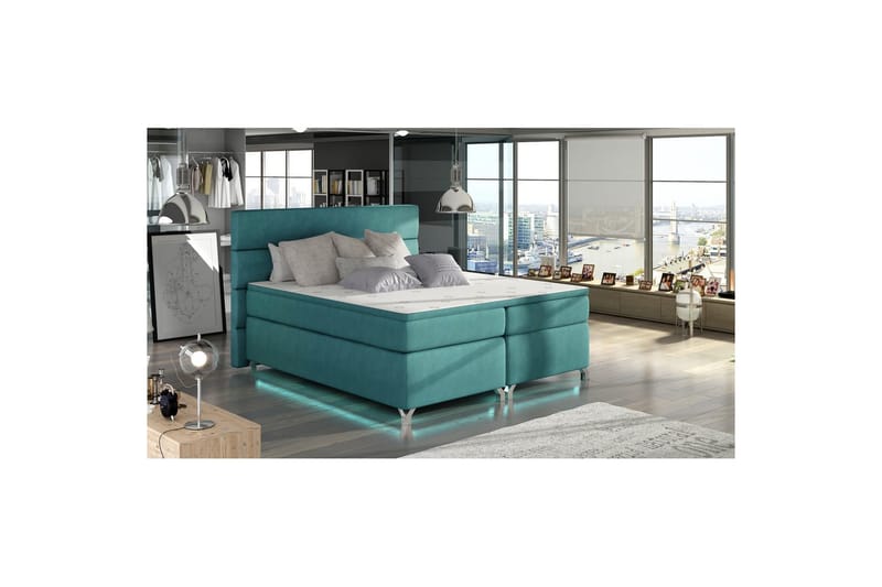 Resårbotten Eltap Amadeo med LED, Orinoco 85, Blå, 180x200 cm