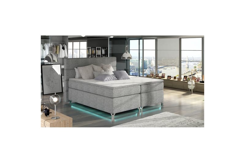 Resårbotten Eltap Amadeo med LED - Sawana 21, Grå, 180x200 cm - Möbler - Säng - Kontinentalsäng