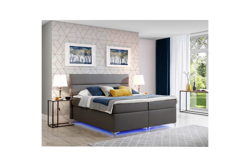 Resårbotten Eltap Amadeo med LED - Soft 29, Grå, 160x200 cm - Möbler - Säng - Kontinentalsäng