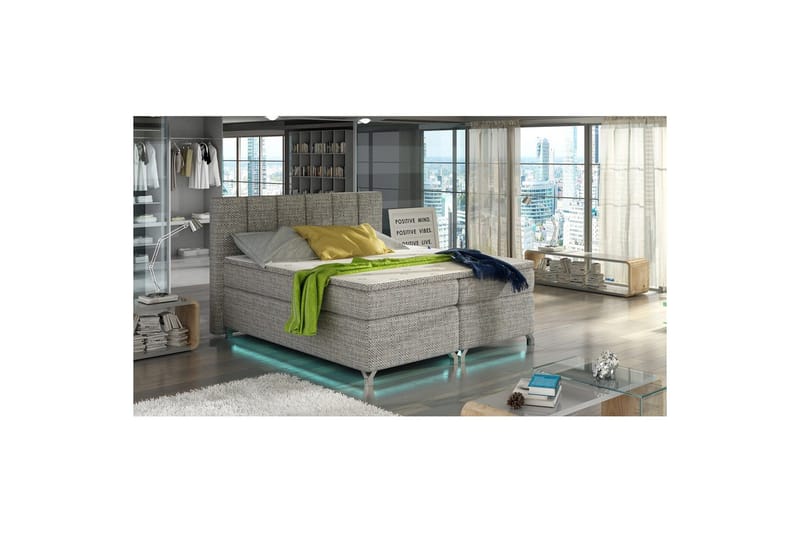 Resårbotten Eltap Basilio med LED - Berlin 01, Grå, 140x200 cm - Möbler - Säng - Komplett sängpaket