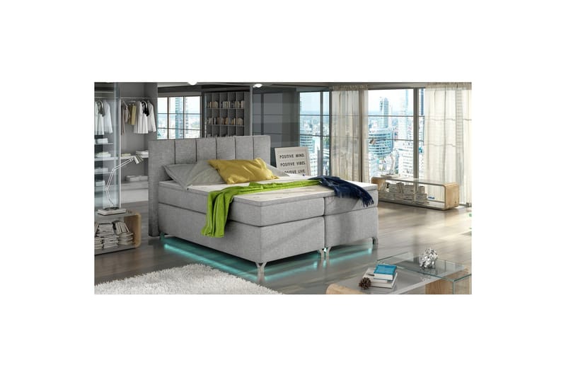 Resårbotten Eltap Basilio med LED - Sawana 21, Grå, 160x200 cm - Möbler - Säng - Komplett sängpaket