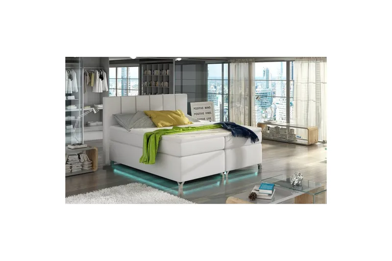 Resårbotten Eltap Basilio med LED - Soft 17, Vit, 160x200 cm - Möbler - Säng - Komplett sängpaket