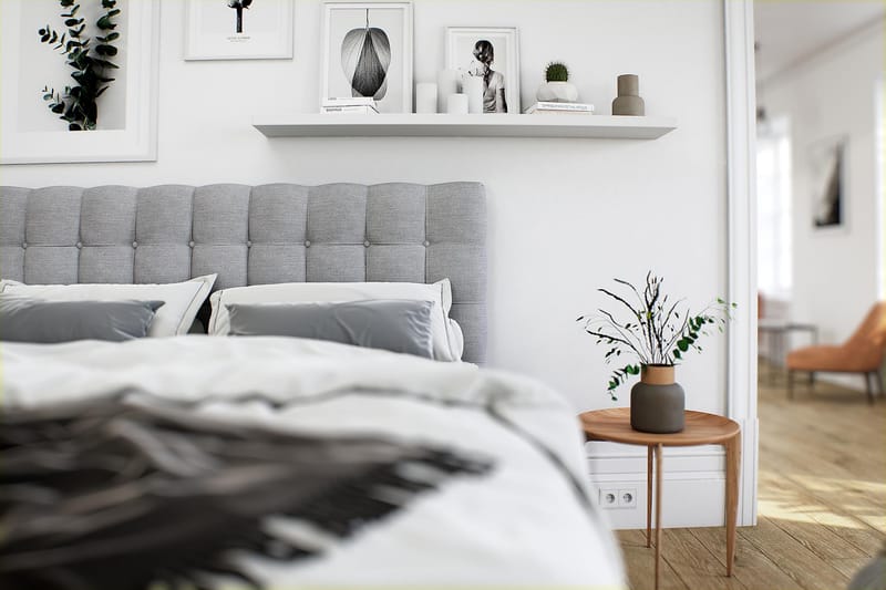 Royal Kontinentalsäng med Förvaring 120x200 - Ljusgrå (+Fler val) - Möbler - Säng - Ramsäng