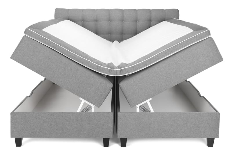 Royal Kontinentalsäng med Förvaring 160x200 cm - Ljusgrå (+Fler val) - Möbler - Säng - Ramsäng