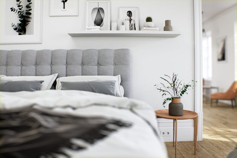 Royal Sängpaket med Förvaring 80x200 cm - Ljusgrå (+Fler val) - Möbler - Säng - Ramsäng