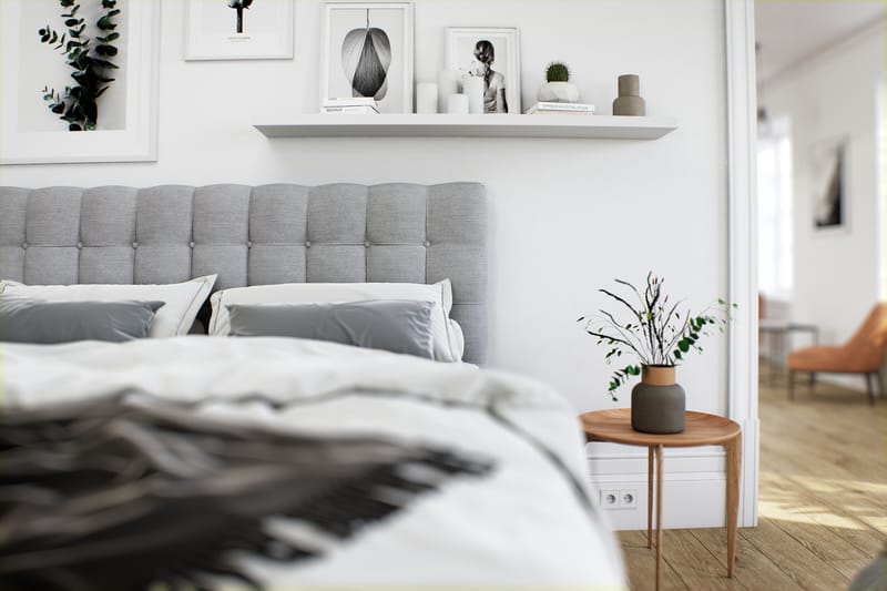 Royal Sängpaket med Förvaring 90x200 cm - Ljusgrå (+Fler val) - Möbler - Säng - Kontinentalsäng