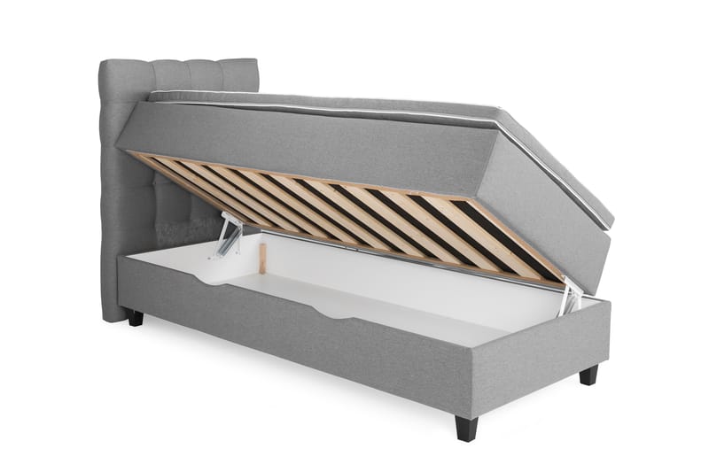 Royal Sängpaket med Förvaring 90x200 cm - Ljusgrå (+Fler val) - Möbler - Säng - Kontinentalsäng
