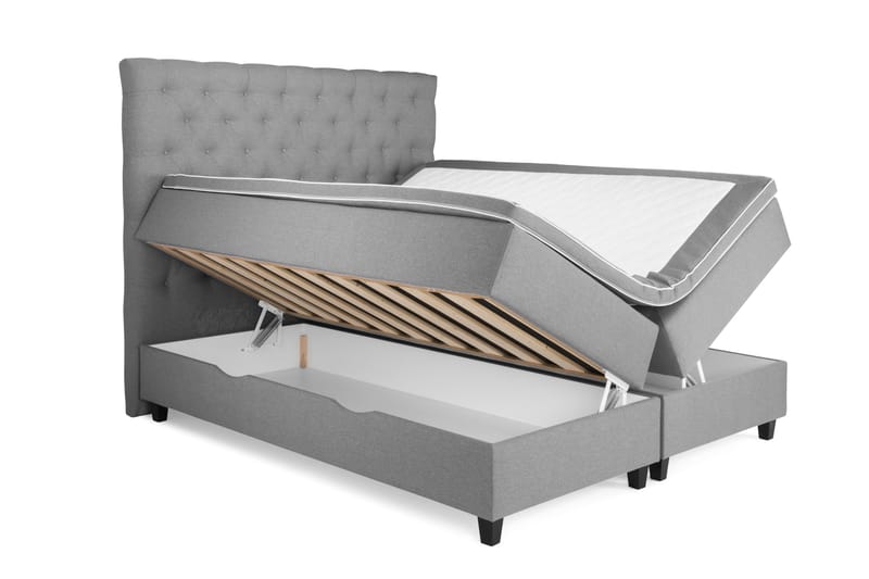 Royal Sängpaket med Förvaring160x200  Ljusgrå - Ljusgrå (+Fler val) - Möbler - Säng - Ramsäng