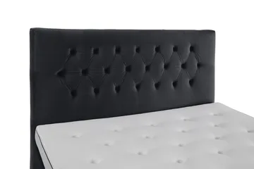 Royal Velvet Komplett Sängpaket 160x200 cm - Svart med Låga Rosében - Möbler - Säng - Komplett sängpaket