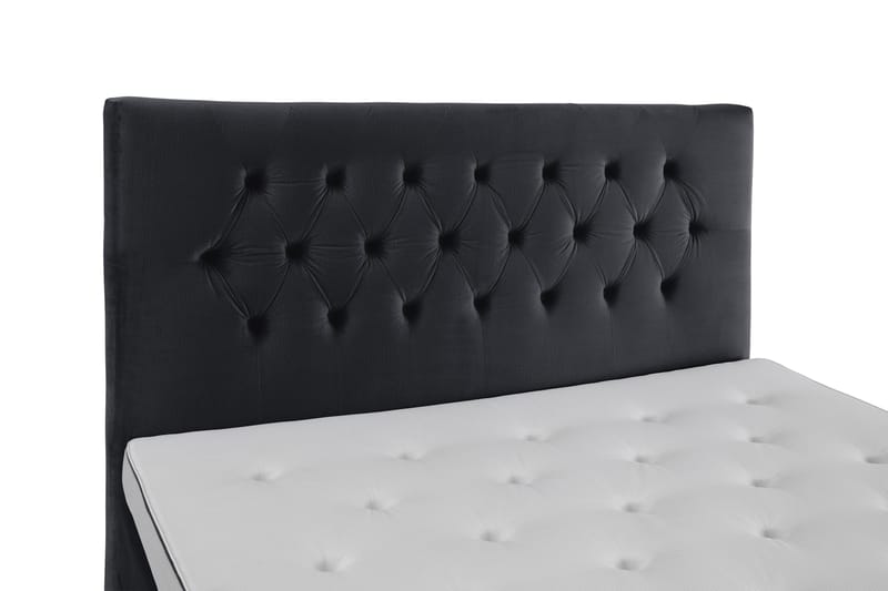 Royal Velvet Komplett Sängpaket 160x200 cm - Svart med Låga Rosében - Möbler - Säng - Komplett sängpaket