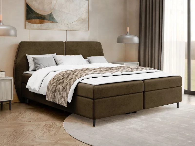 Rynricon Sängpaket Kontinentalsäng 140x200 cm - Brun - Möbler - Säng - Komplett sängpaket