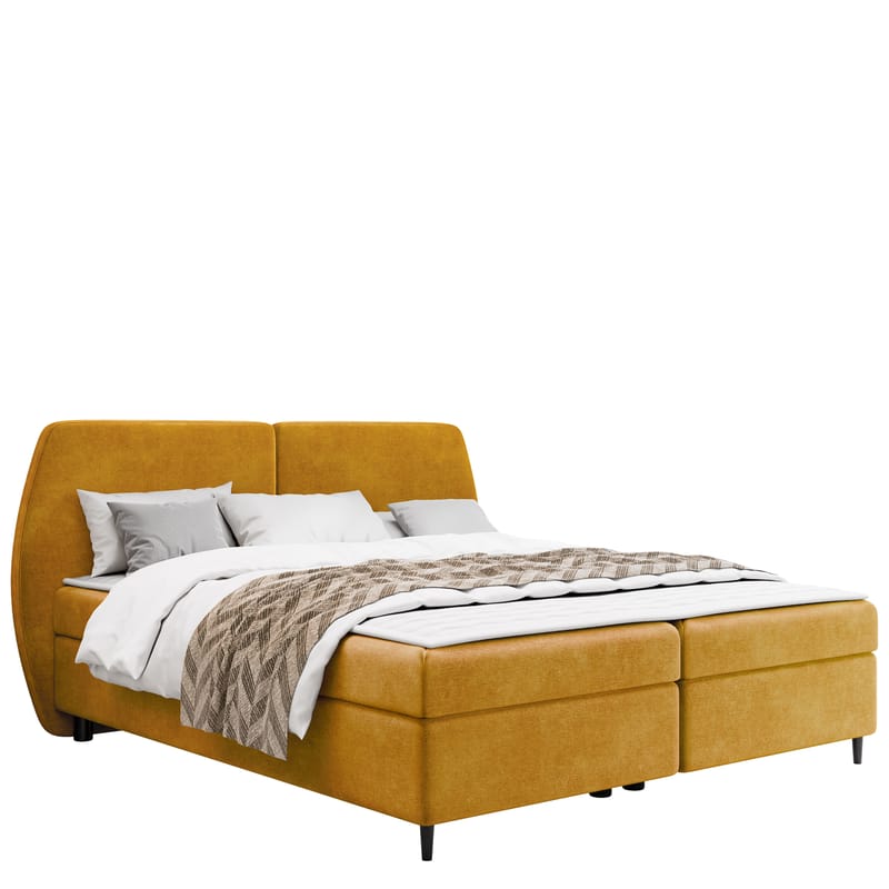 Rynricon Sängpaket Kontinentalsäng 140x200 cm - Gul - Möbler - Säng - Komplett sängpaket