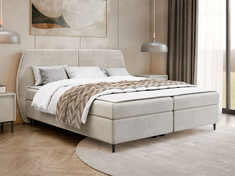 Rynricon Sängpaket Kontinentalsäng 160x200 cm - Beige - Möbler - Säng - Komplett sängpaket