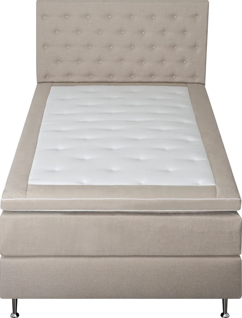 Säng 120 x 200 cm + sänggavel - Dream, beige