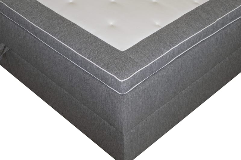 Säng 160x200 cm med förvaring grå - ljusgrå - Möbler - Säng - Kontinentalsäng