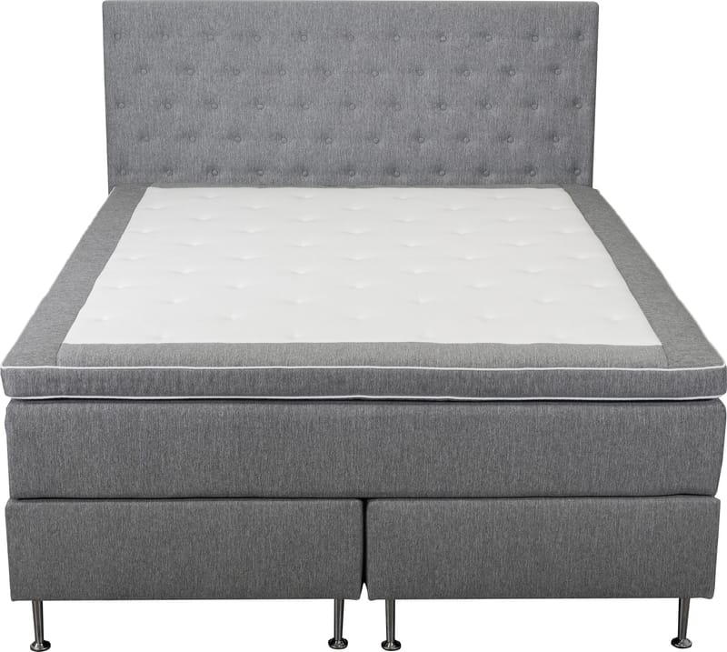 Säng 180x200 cm grå pocket 5 zoner - grey zeugma v149 - Möbler - Säng - Kontinentalsäng