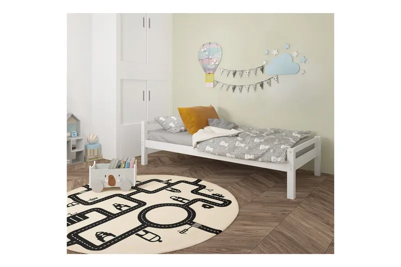 Säng Alpi 90x200 cm Vit - Vit - Möbler - Säng - Sängram & sängstomme