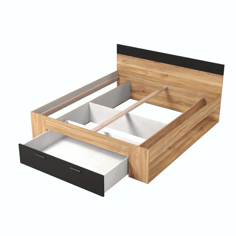 Säng Beta med lådor - 180 cm, Mauvella ek - Möbler - Säng - Sängram & sängstomme