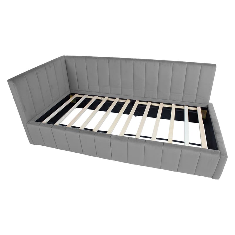 Säng Jasper 90x200 cm 75x40xh102 cm, ek - Grå - Möbler - Säng - Sängram & sängstomme