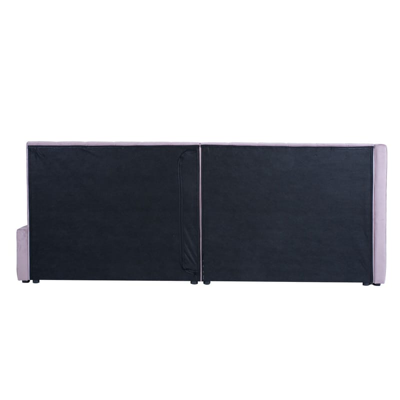 Säng Jasper 90x200 cm med madrass Harmony Duo 100x40xh140 cm, ek - mauverosa - Möbler - Säng - Komplett sängpaket