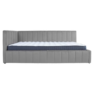 Säng Jasper 90x200 cm med madrass Harmony Uno 106x40xh76 cm, Ek - grå - Möbler - Säng - Sängram & sängstomme