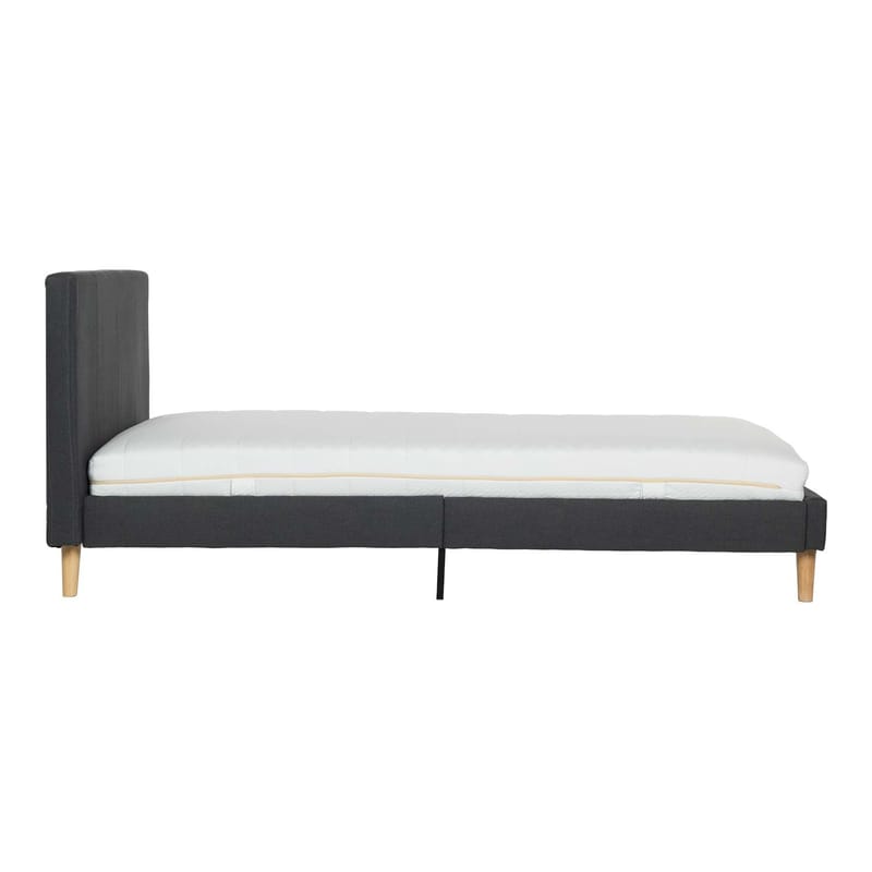 Säng Juno 90x200 cm med madrass Kukka Duo 11 zoner - Grå - Möbler - Säng - Komplett sängpaket