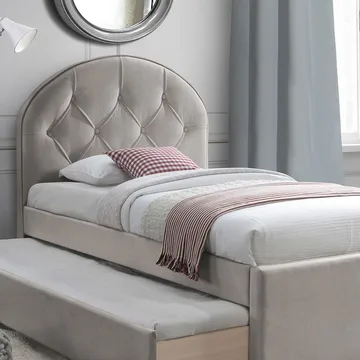 Säng Lara med madrass Harmony Duo Season 90x200 cm - champagne - Möbler - Säng - Gästsäng & extrasäng - Utdragssäng