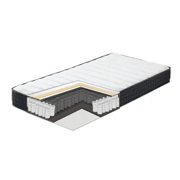 Säng Lara med två madrasser Harmony Uno 90x200 cm - Champagne - Möbler - Säng - Komplett sängpaket