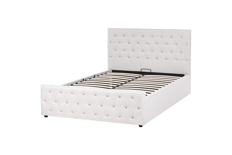 Säng med förvaring Amiens - Beige, 140x200 cm - Möbler - Säng - Sängram & sängstomme