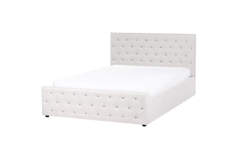 Säng med förvaring Amiens - Beige, 160x200 cm - Möbler - Säng - Sängram & sängstomme