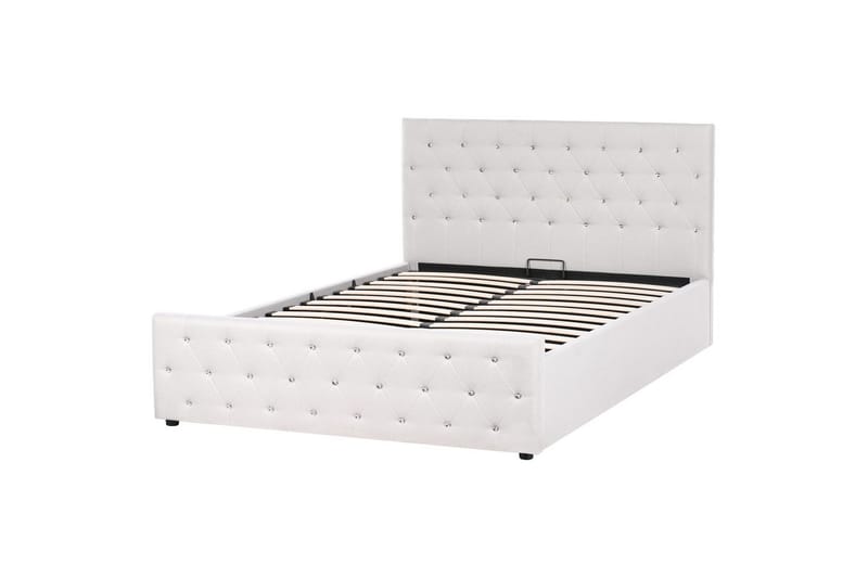 Säng med förvaring Amiens - Beige, 160x200 cm - Möbler - Säng - Sängram & sängstomme