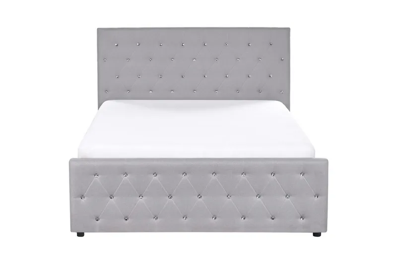 Säng med förvaring Amiens - Grå, 140x200 cm - Möbler - Säng - Sängram & sängstomme