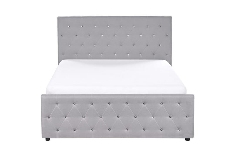 Säng med förvaring Amiens - Grå, 140x200 cm - Möbler - Säng - Sängram & sängstomme