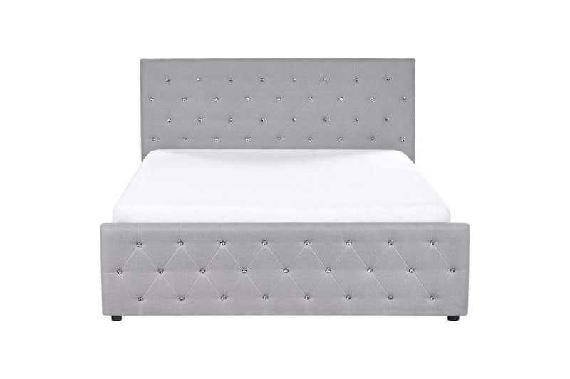 Säng med förvaring Amiens - Ljusgrå, 160x200 cm - Möbler - Säng - Sängram & sängstomme